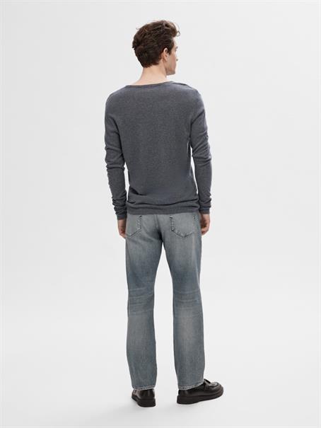 SLHROME LS KNIT CREW NECK NOOS anthracite-melange