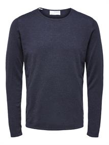 SLHROME LS KNIT CREW NECK NOOS dark sapphire