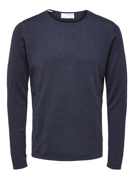 SLHROME LS KNIT CREW NECK NOOS dark sapphire