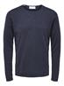 SLHROME LS KNIT CREW NECK NOOS dark sapphire