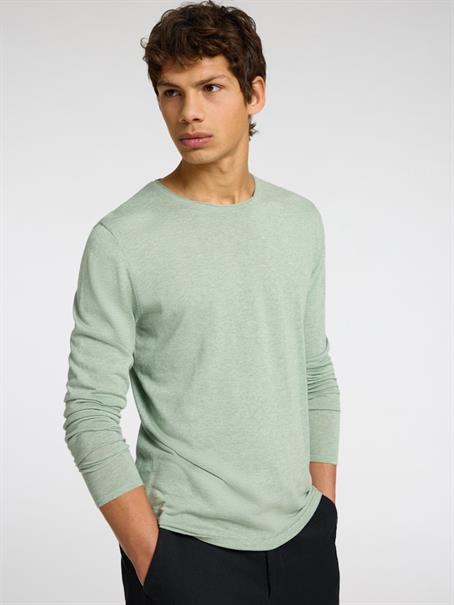 SLHROME LS KNIT CREW NECK NOOS iceberg green