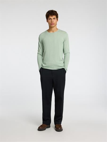 SLHROME LS KNIT CREW NECK NOOS iceberg green