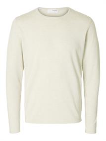 SLHROME LS KNIT CREW NECK NOOS oatmeal