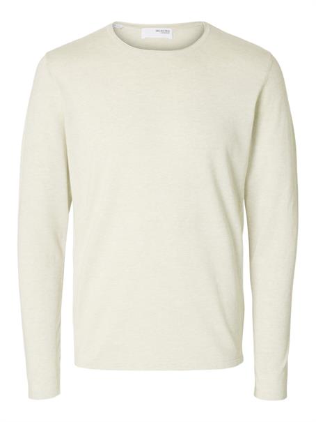 SLHROME LS KNIT CREW NECK NOOS oatmeal