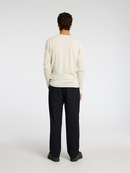 SLHROME LS KNIT CREW NECK NOOS oatmeal