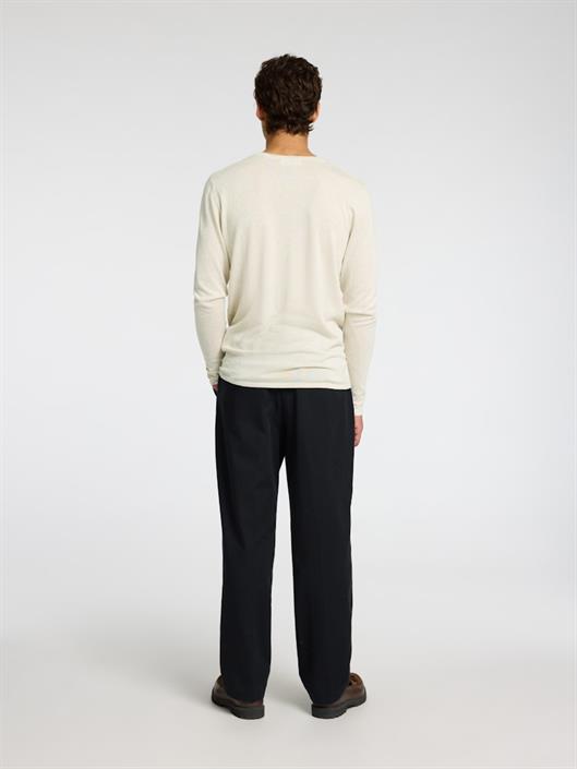 slhrome-ls-knit-crew-neck-noos-oatmeal