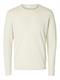SLHROME LS KNIT CREW NECK NOOS oatmeal