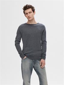 SLHROME LS KNIT CREW NECK NOOS schwarz1