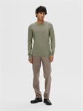 SLHROME LS KNIT CREW NECK NOOS vetiver