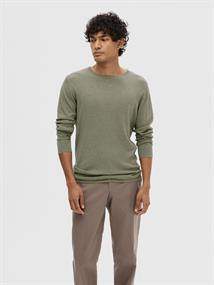 SLHROME LS KNIT CREW NECK NOOS vetiver
