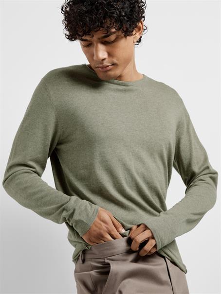 SLHROME LS KNIT CREW NECK NOOS vetiver