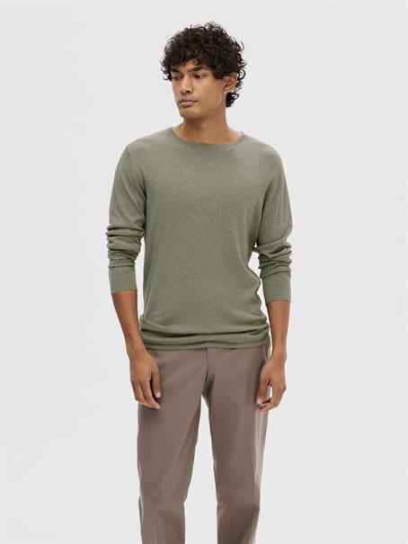 SLHROME LS KNIT CREW NECK NOOS vetiver