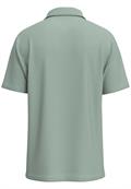 SLHSANDER SEERSUCKER ZIP SS POLO iceberg green