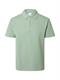 SLHSANDER SEERSUCKER ZIP SS POLO iceberg green