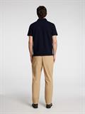 SLHSANDER SEERSUCKER ZIP SS POLO sky captain