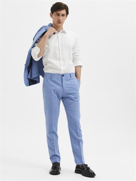 SLHSLIM-OASIS LINEN TRS NOOS light blue
