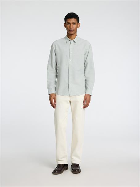SLHSLIM-SUN SHIRT LS NOOS iceberg green