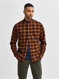 SLHSLIMFLANNEL SHIRT LS W NOOS monks robe2