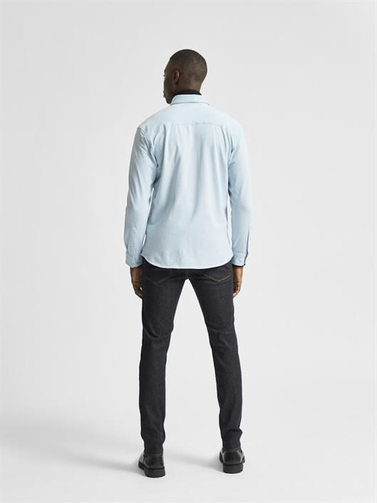 slhslimoliver-knit-flex-shirt-ls-b-dream-blue