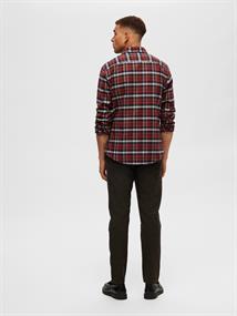 SLHSLIMOWEN-FLANNEL SHIRT LS NOOS burnt henna
