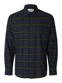 SLHSLIMOWEN-FLANNEL SHIRT LS NOOS dark navy