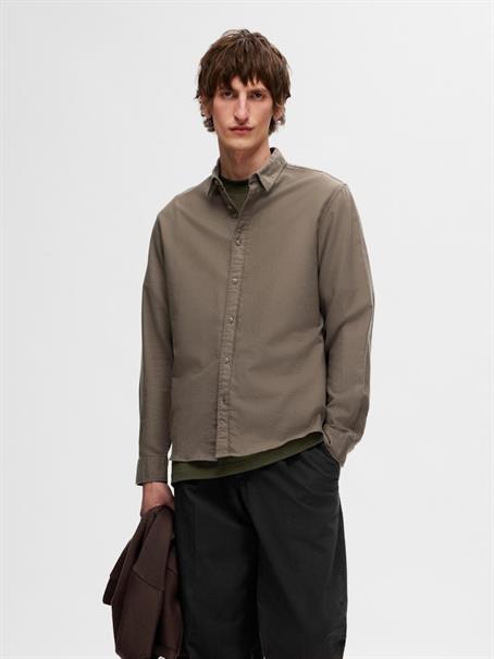SLHSLIMOWEN-FLANNEL SHIRT LS NOOS morel