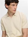 SLHTELLER SS KNIT POLO NOOS fog