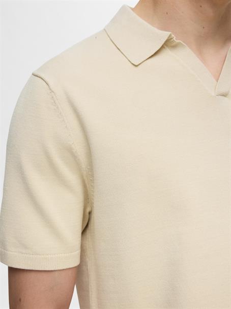 SLHTELLER SS KNIT POLO NOOS fog