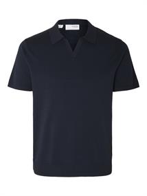 SLHTELLER SS KNIT POLO NOOS sky captain