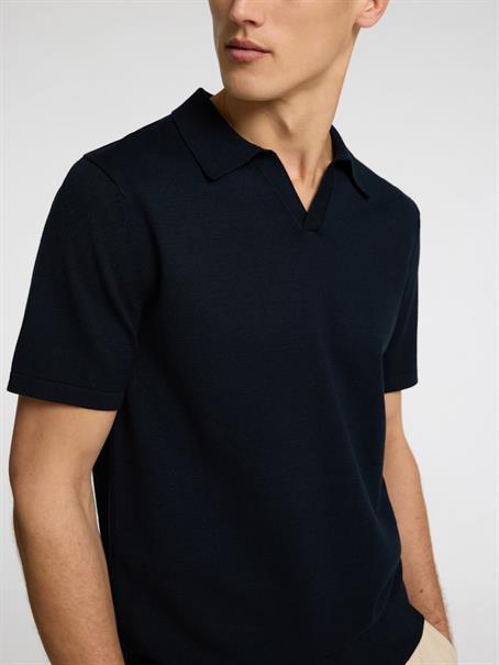SLHTELLER SS KNIT POLO NOOS sky captain