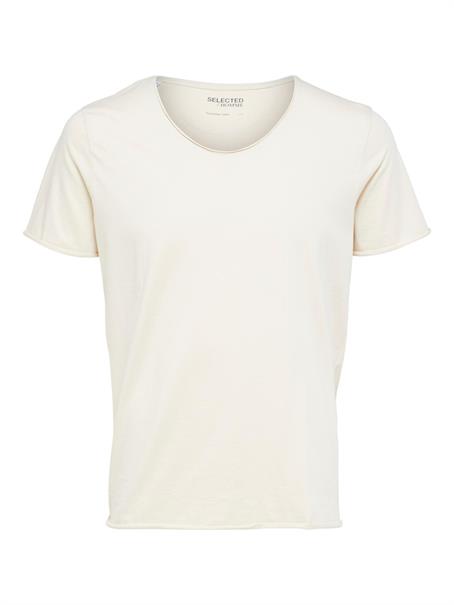 SLHTEX SS O-NECK TEE W oatmeal