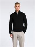 SLHTHEO LS KNIT STRUCTURE HALF ZIP black