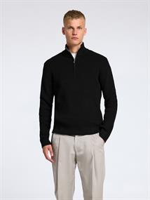 SLHTHEO LS KNIT STRUCTURE HALF ZIP black