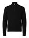SLHTHEO LS KNIT STRUCTURE HALF ZIP black