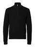 SLHTHEO LS KNIT STRUCTURE HALF ZIP black