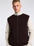 SLHTHEO LS KNIT STRUCTURE HALF ZIP oatmeal