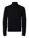 SLHTHEO LS KNIT STRUCTURE ROLL NECK black