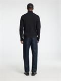 SLHTHEO LS KNIT STRUCTURE ROLL NECK black