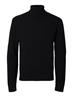 SLHTHEO LS KNIT STRUCTURE ROLL NECK black