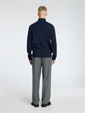 SLHTHEO LS KNIT STRUCTURE ROLL NECK sky captain