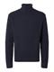 SLHTHEO LS KNIT STRUCTURE ROLL NECK sky captain