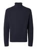 SLHTHEO LS KNIT STRUCTURE ROLL NECK sky captain