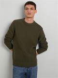 SLHTHIM LS KNIT STRUCTURE CREW NECK W rosin
