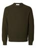 SLHTHIM LS KNIT STRUCTURE CREW NECK W rosin