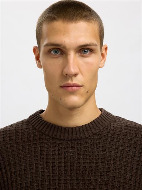 SLHTOM LS KNIT STRUCTURE CREW NECK delicioso