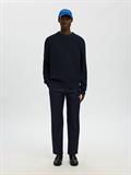 SLHTOM LS KNIT STRUCTURE CREW NECK sky captain