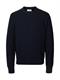 SLHTOM LS KNIT STRUCTURE CREW NECK sky captain