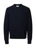 SLHTOM LS KNIT STRUCTURE CREW NECK sky captain