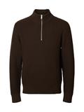 SLHTOM LS KNIT STRUCTURE HALF ZIP delicioso