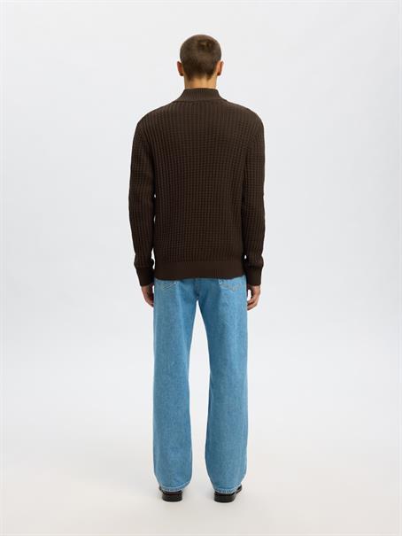 SLHTOM LS KNIT STRUCTURE HALF ZIP delicioso